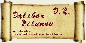 Dalibor Milunov vizit kartica